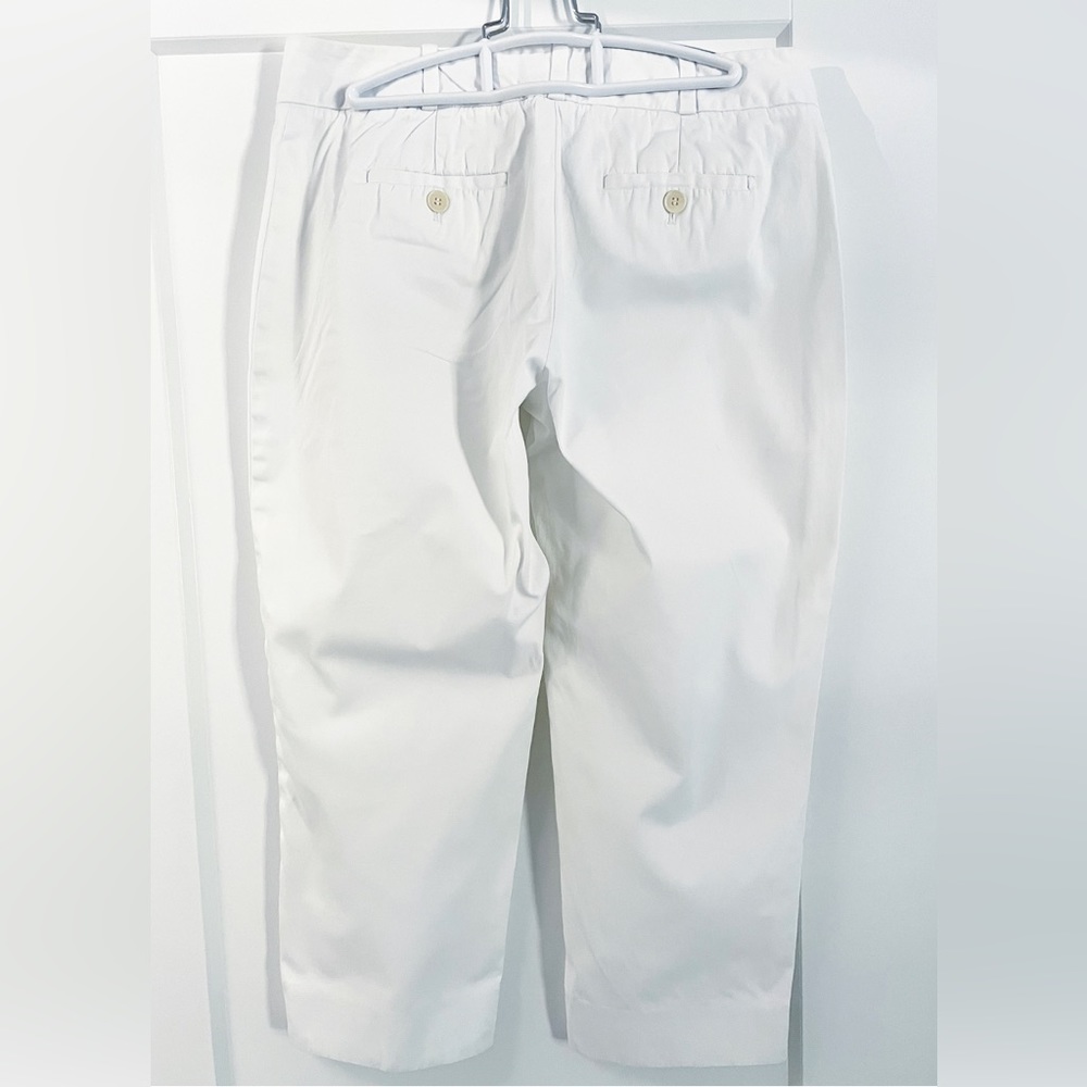 Talbots Signature Cropped Capri Pants Women’s 4 White - Picture 3 of 6